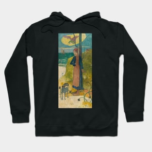 Breton Girl Spinning by Paul Gauguin Hoodie